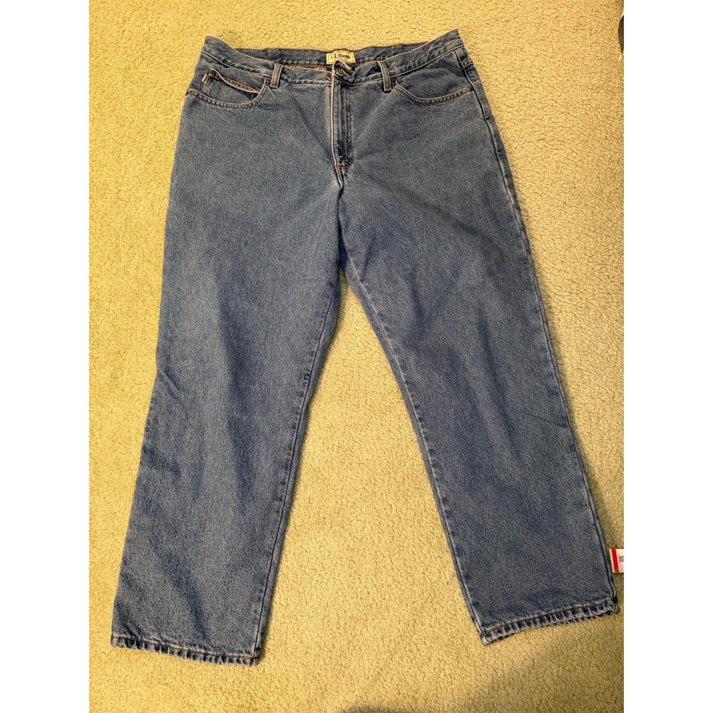 Men's LL Bean Flannel Lined Jeans size 40x30